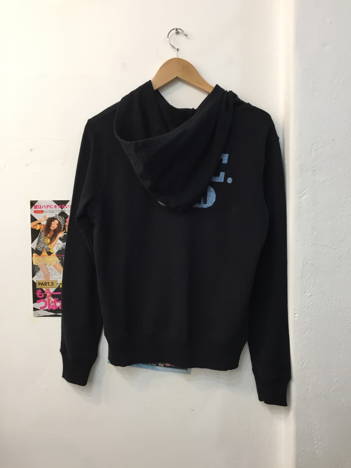 빈티지 네이비 레터링 후드티 상품이미지5