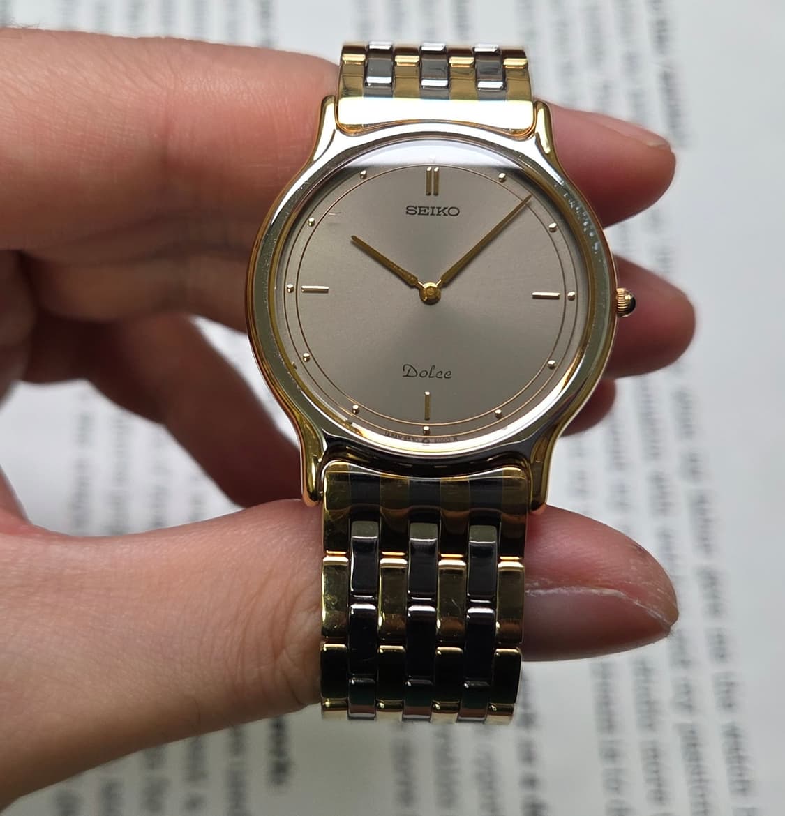 빈티지 세이코 돌체 오리지널 그레이다이얼 슬림쿼츠 브레이슬릿 ver. 상품이미지2