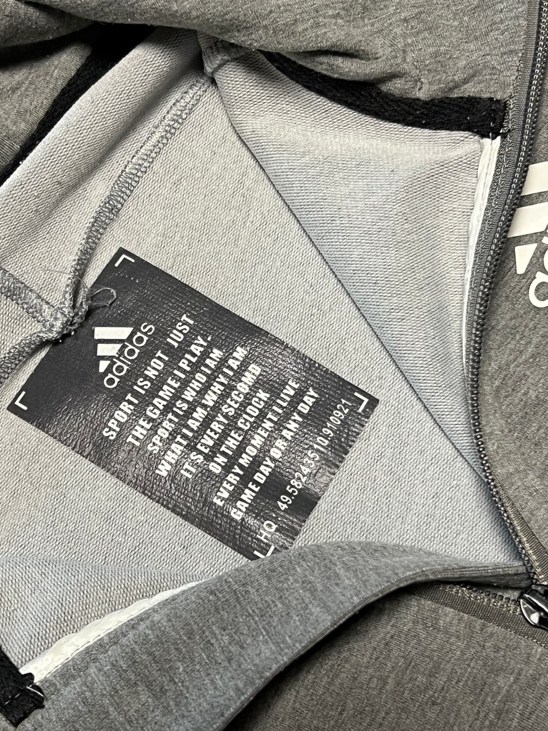 아디다스 풀오버 후드집업 M 그레이 상품이미지4