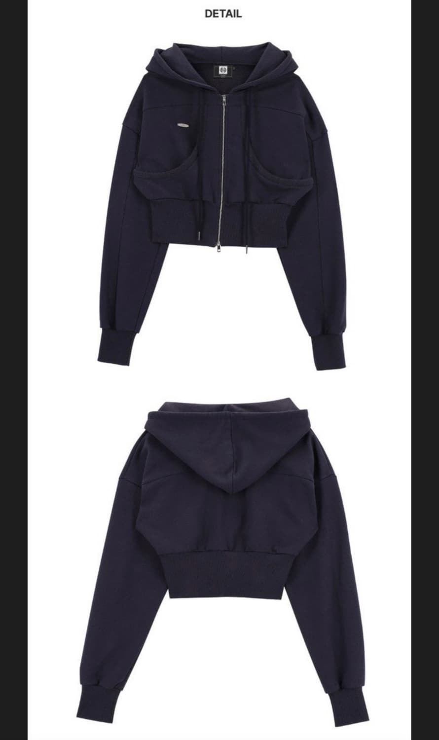 시티브리즈 - 더블포켓후드집업,포켓조거 셋업 (네이비) 상품이미지4