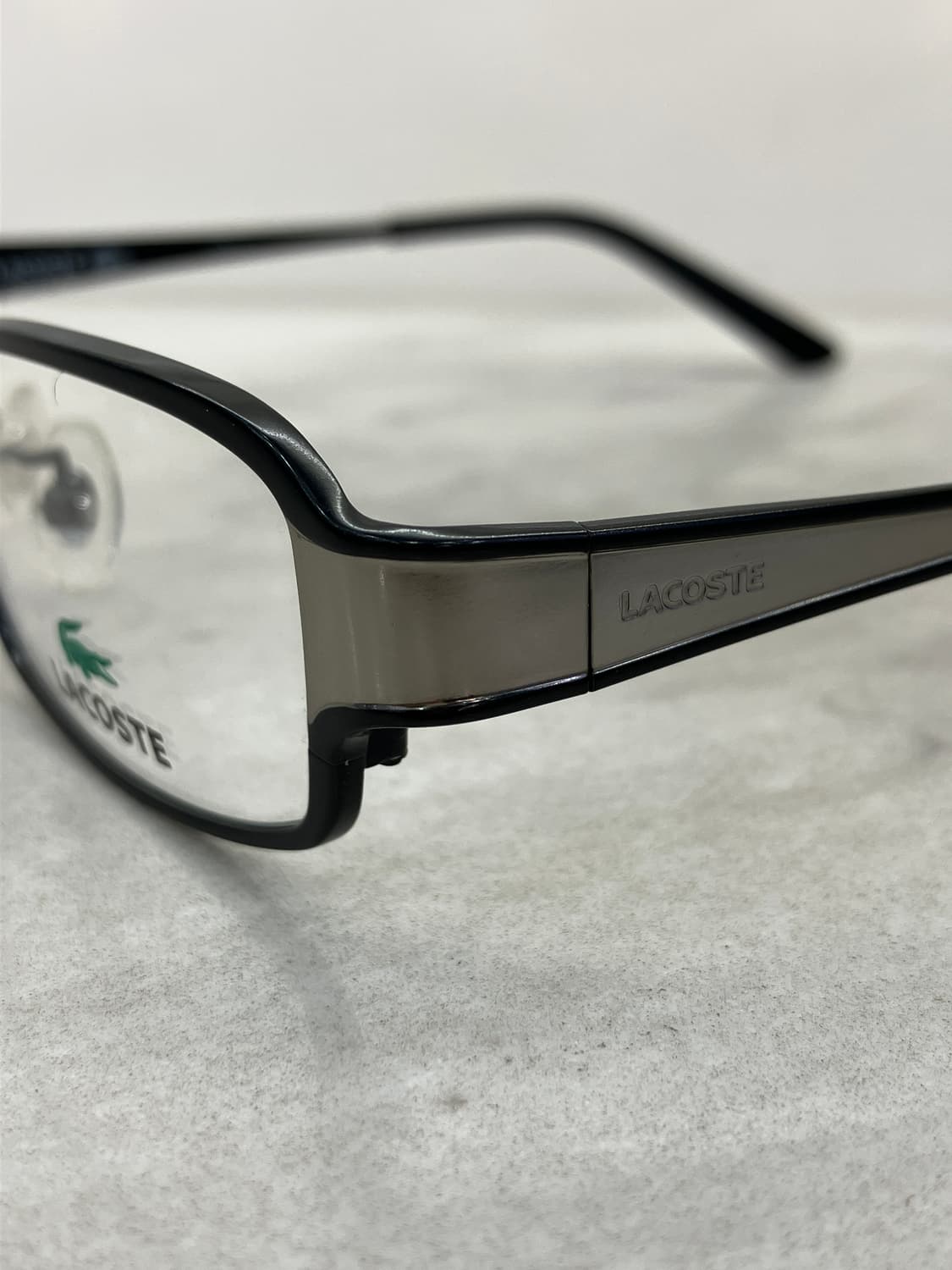 라코스테 LACOSTE 블랙실버 소프트 스퀘어 메탈테 안경 상품이미지8
