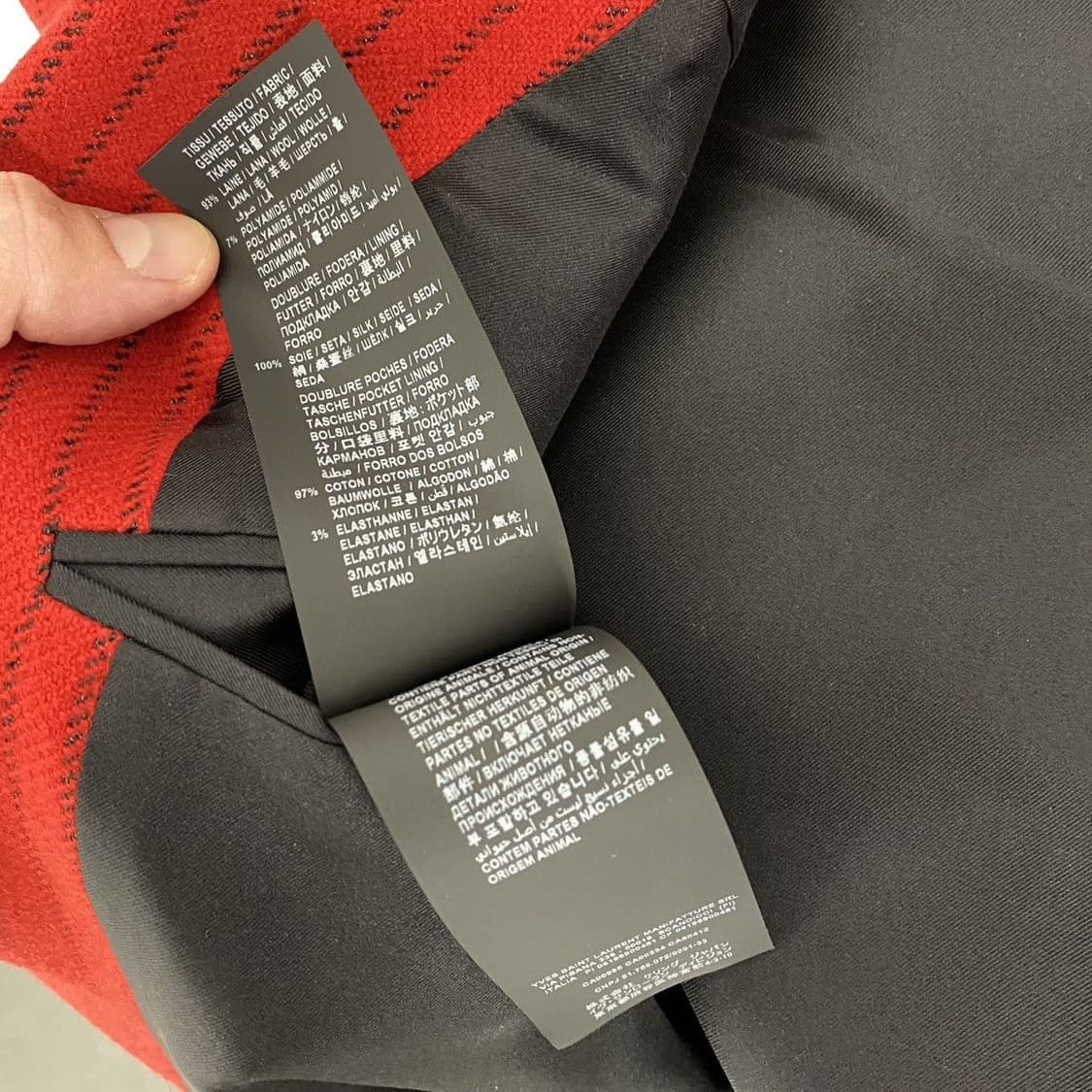 [BTS 진님 착용] 생로랑 21AW 레드 스트라이프 자켓 상품이미지8