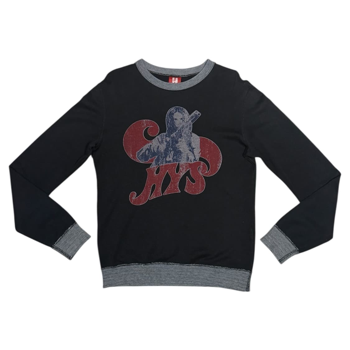 히스테릭 글래머 아카이브 샷건을 든 소녀 맨투맨 스웨터 상품이미지1