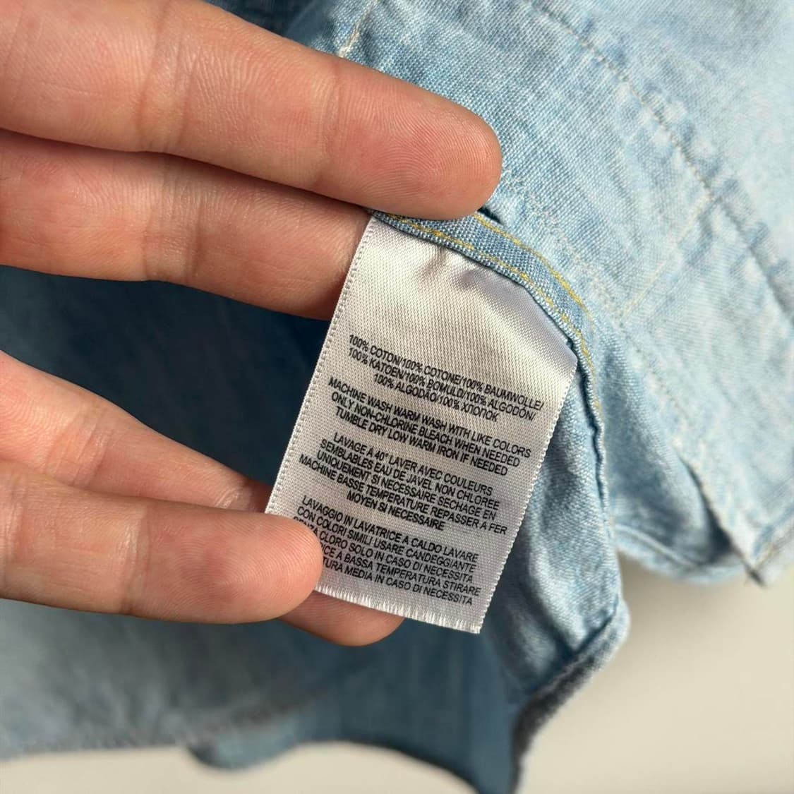 RRL 더블알엘 샴브레이 웨스턴 데님 셔츠 상품이미지6