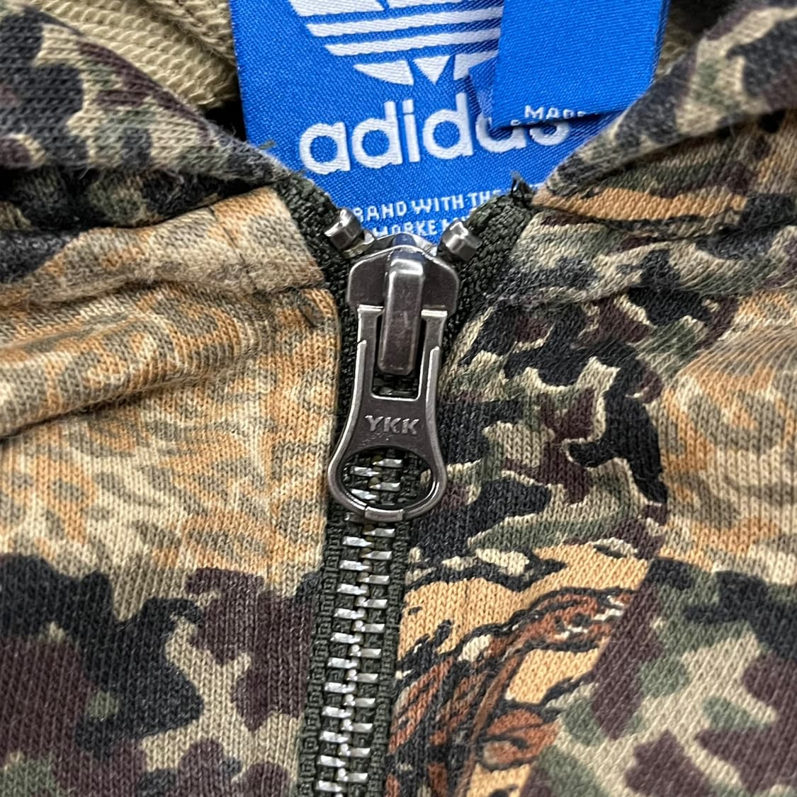 아디다스 카모 밀리터리 st 카키 브라운 후드집업 95 상품이미지7
