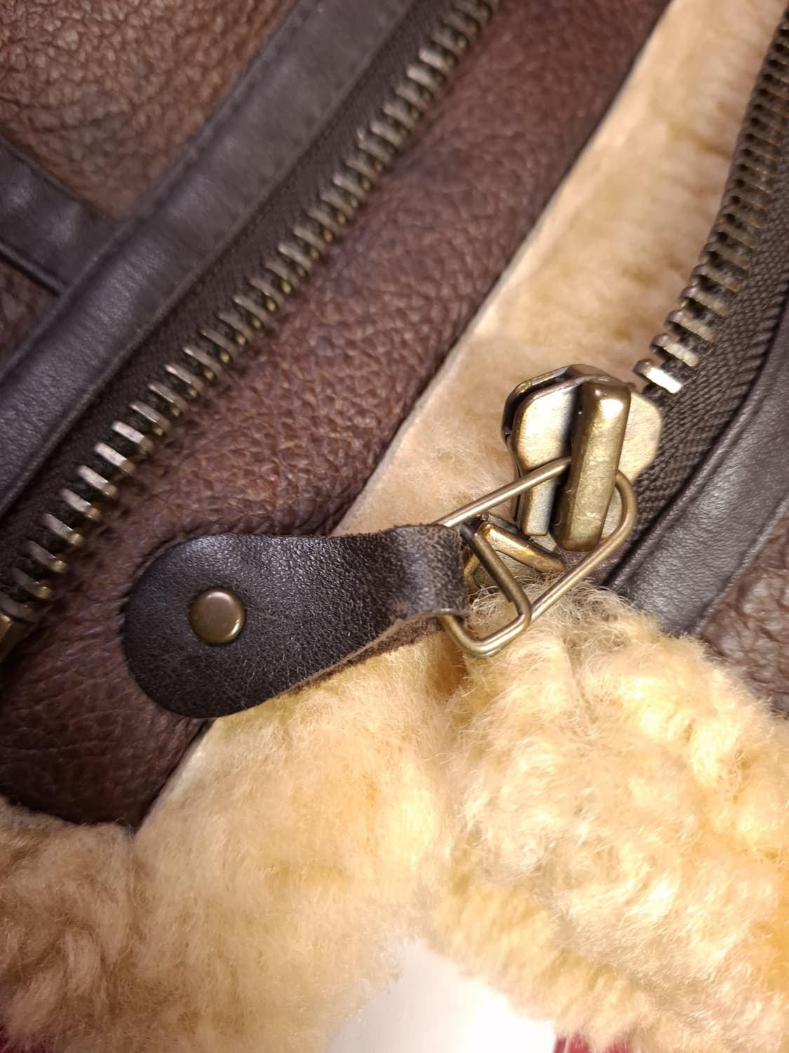 90's 일본수출용 미공군 B-3 TYPE 리얼레더 항공폭격기 무스탕 상품이미지4