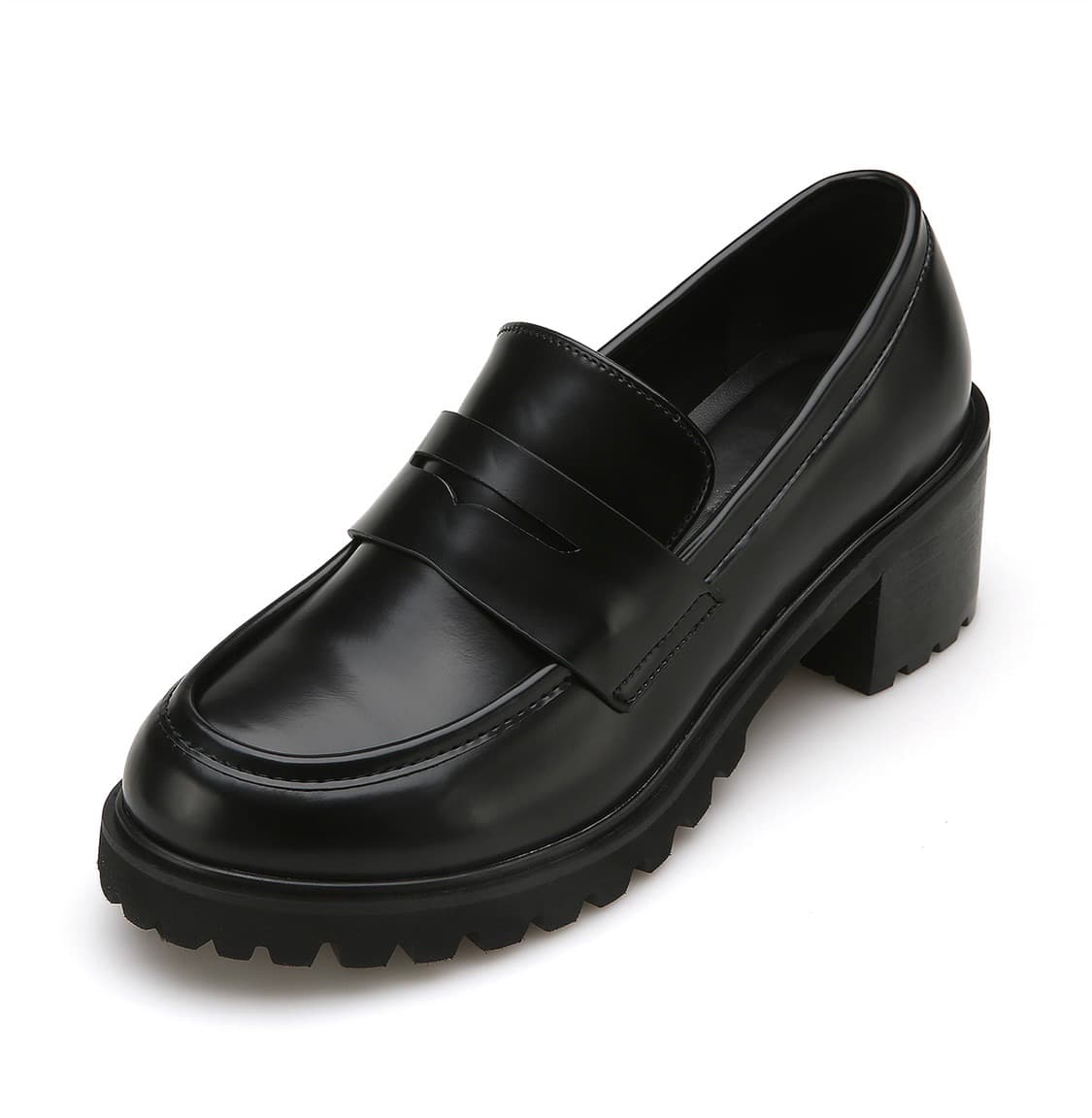 솔트앤 초콜릿 라운드 토 청키힐 펌프스 245 /한지민 엔믹스 규진 착용 상품이미지1