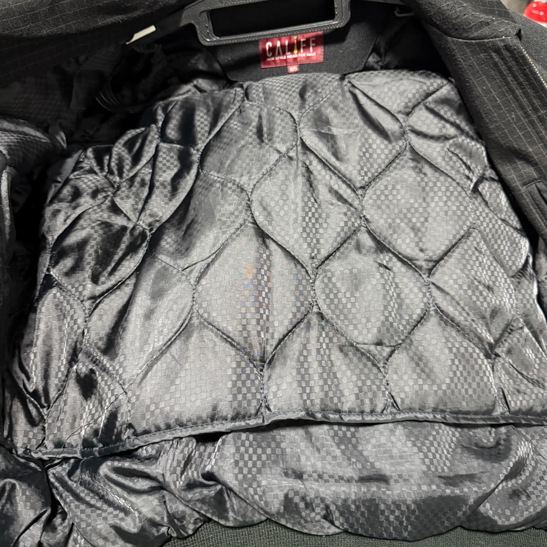 VTG 빈티지 내피 탈 부착 울 혼방 카라 퀼팅 봄버 자켓 상품이미지5