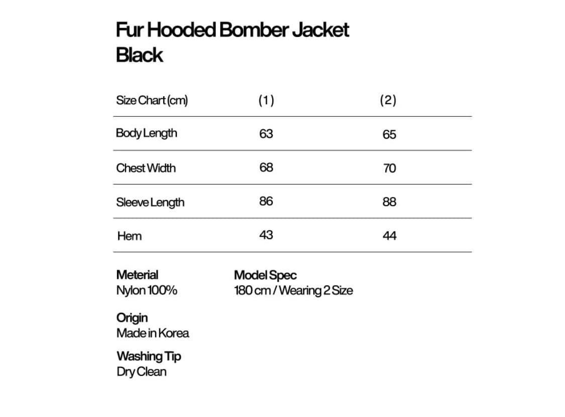 Sundayoffclub 퍼 후디드 봄버 자켓 2 희귀매물 상품이미지6