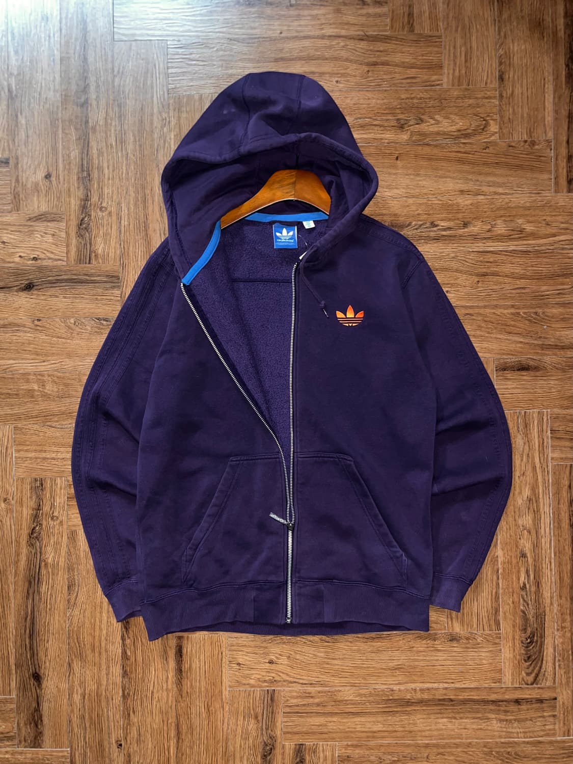 아디다스 퍼플 후드집업 상품이미지3