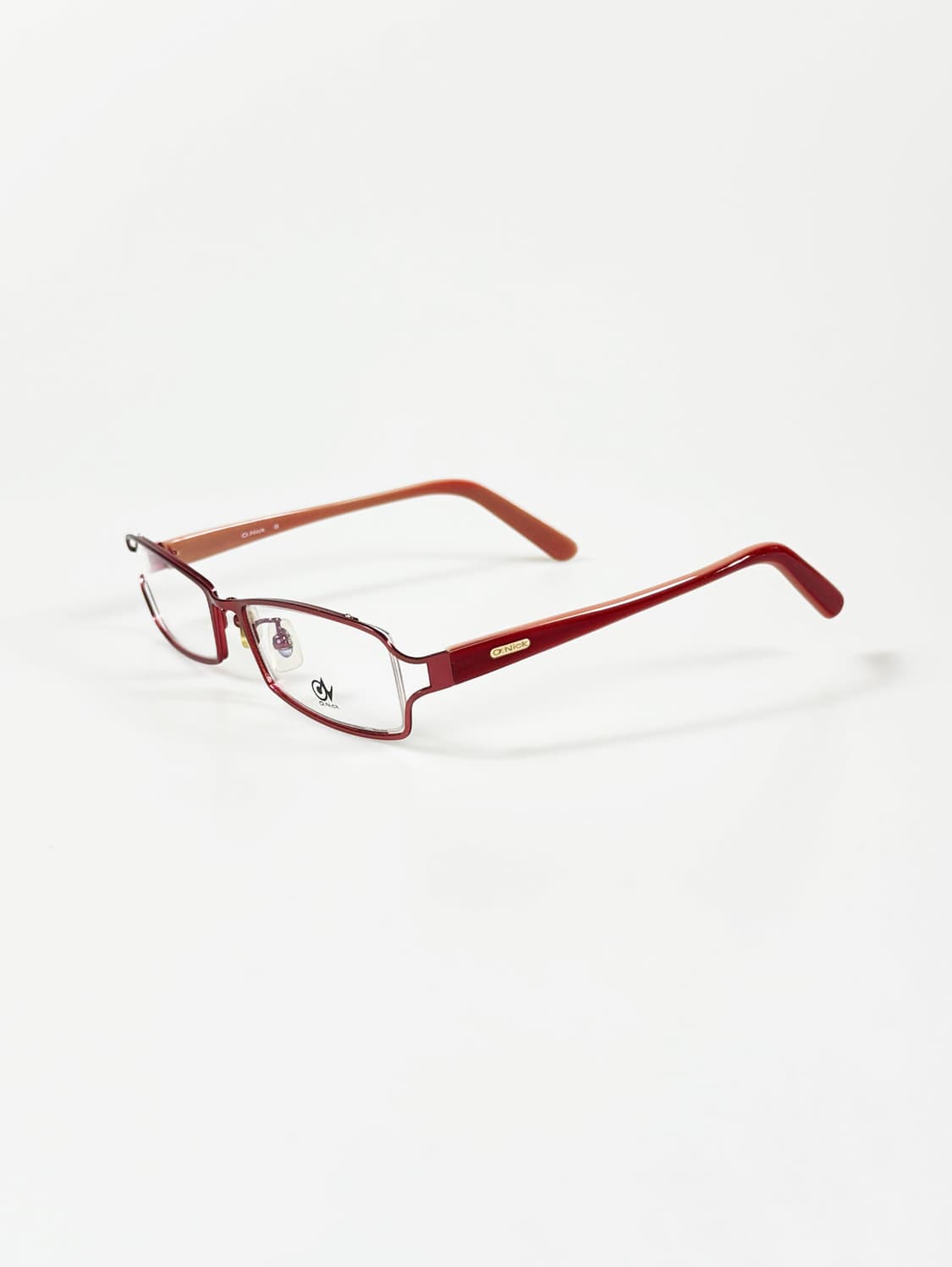 O.NICK 슬림 스퀘어 메탈 프레임 빈티지 안경 상품이미지3