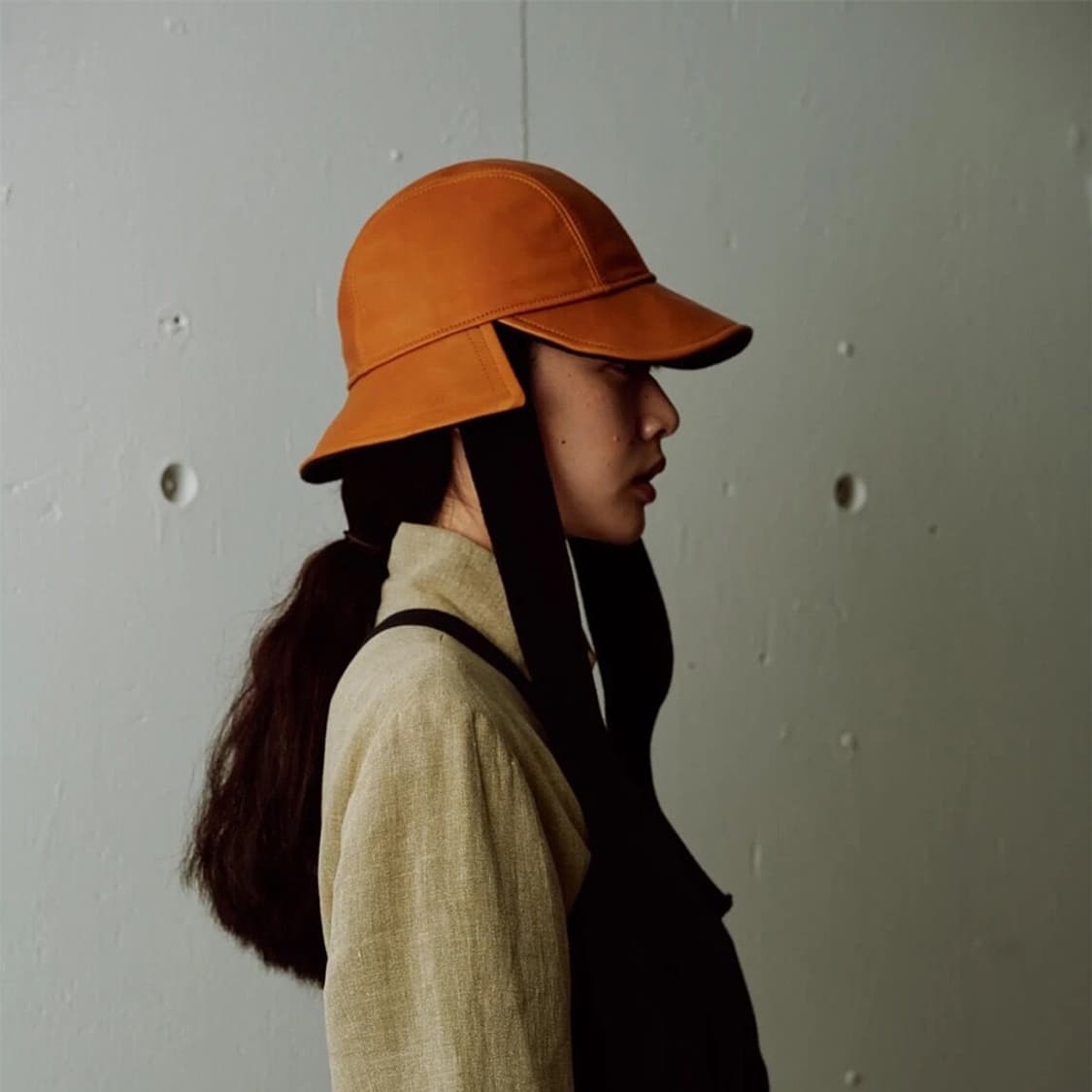 LA MAISON DE LYLLIS leather hat 상품이미지2