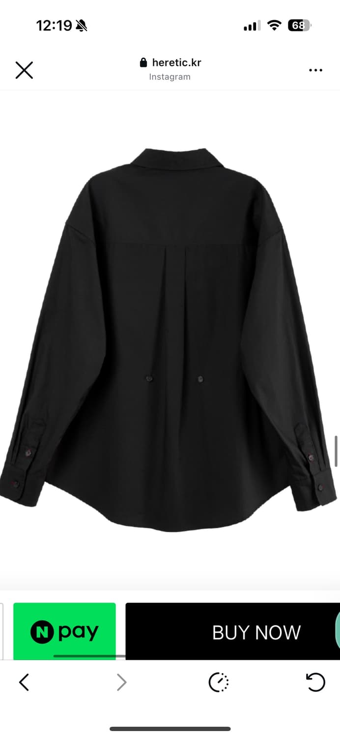 헤레틱 차콜 셔츠 2-WAY DADDY SHIRT / charcoal 상품이미지4