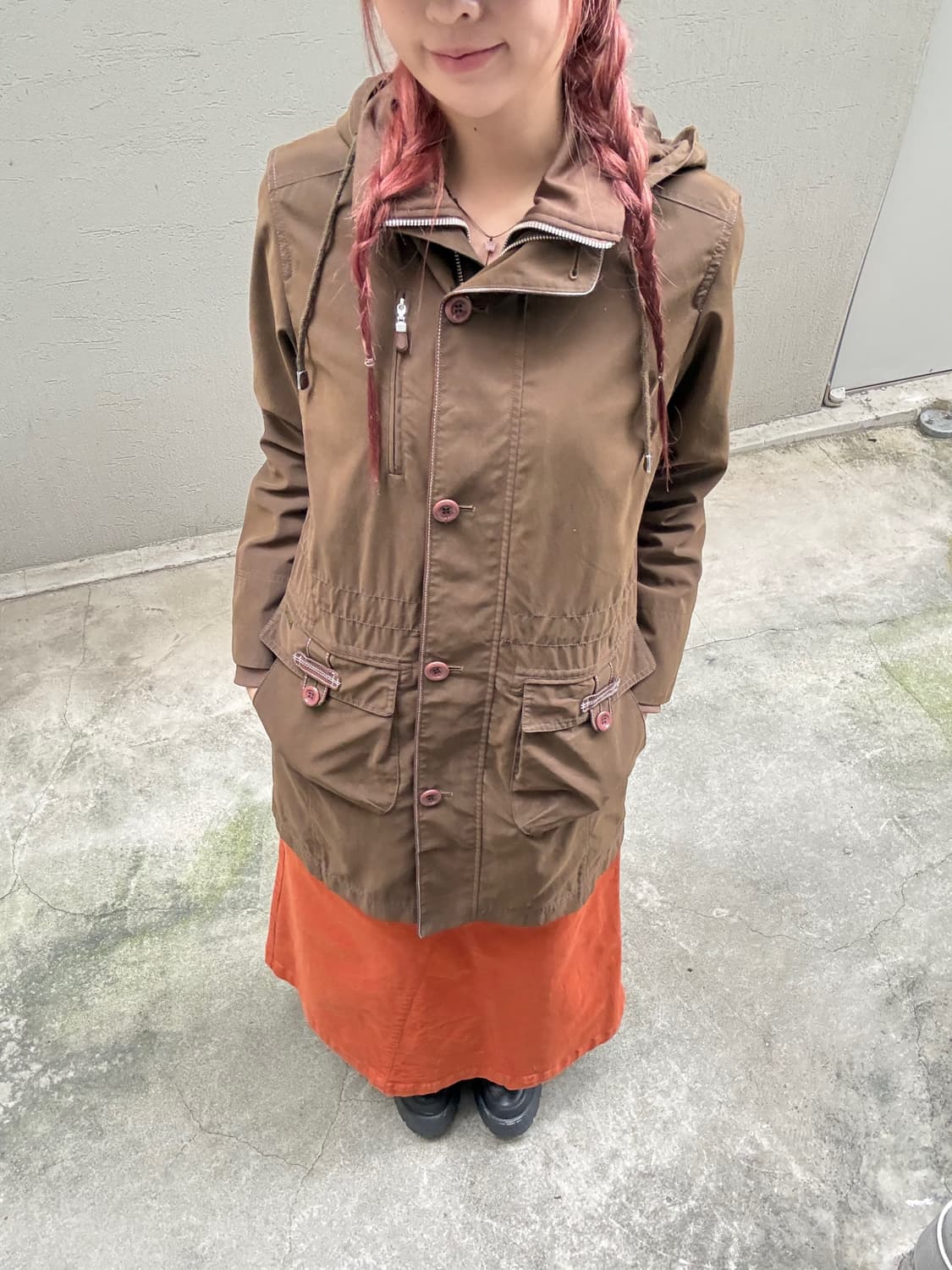 맥그리거 브라운 스티치 디테일 후드 야상자켓 상품이미지1