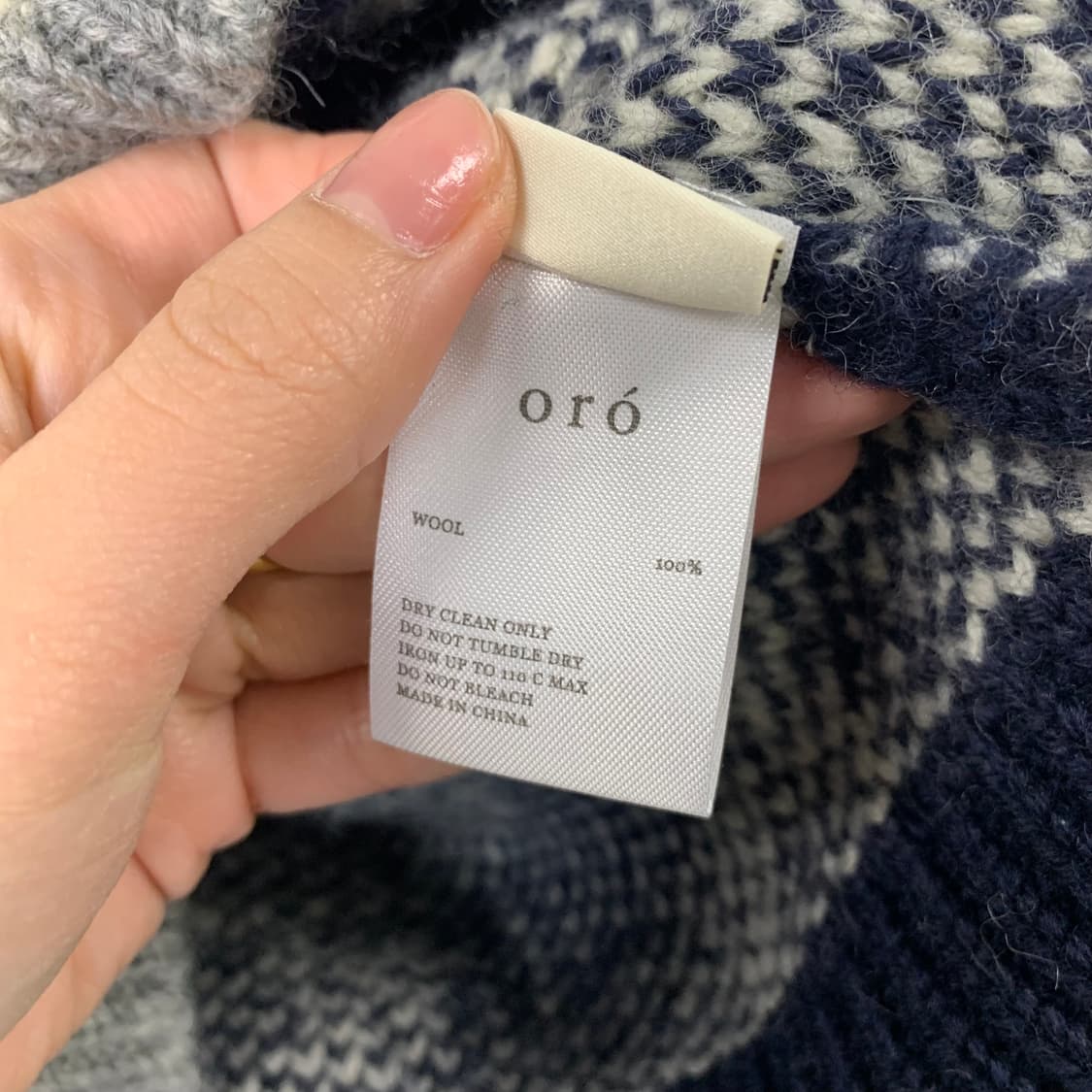 Oro 오로 노르딕 코위찬 니트 가디건 상품이미지5