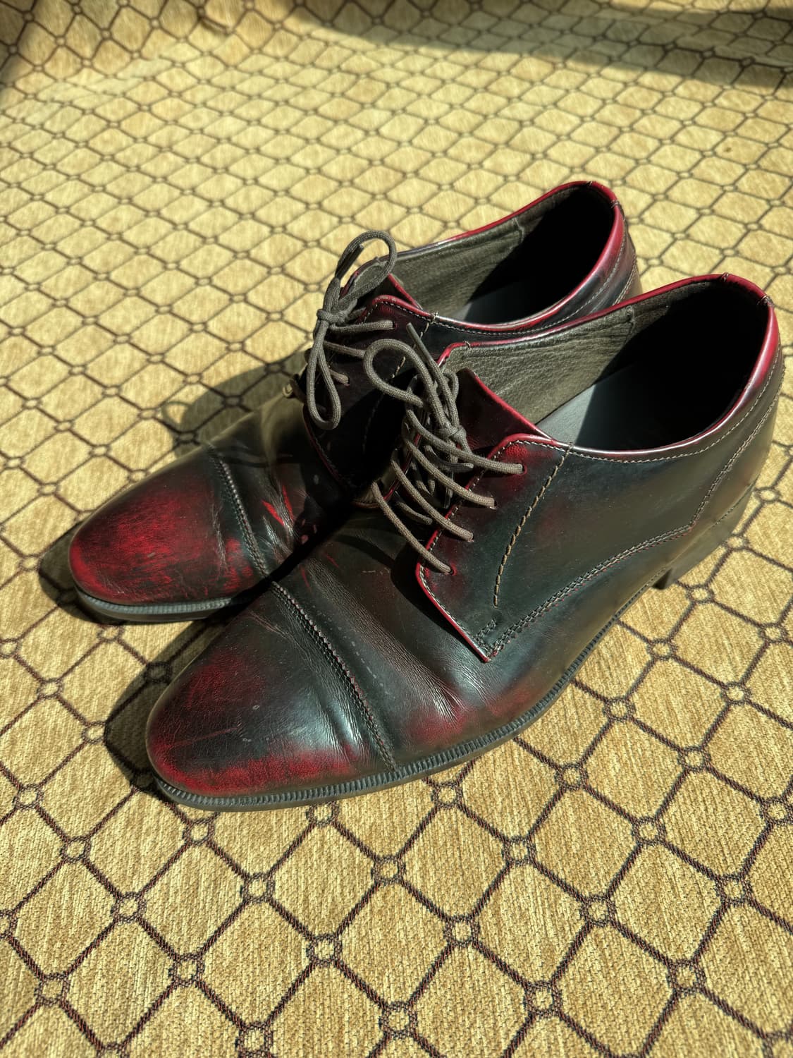 버건디 벨트&구두 set 상품이미지2