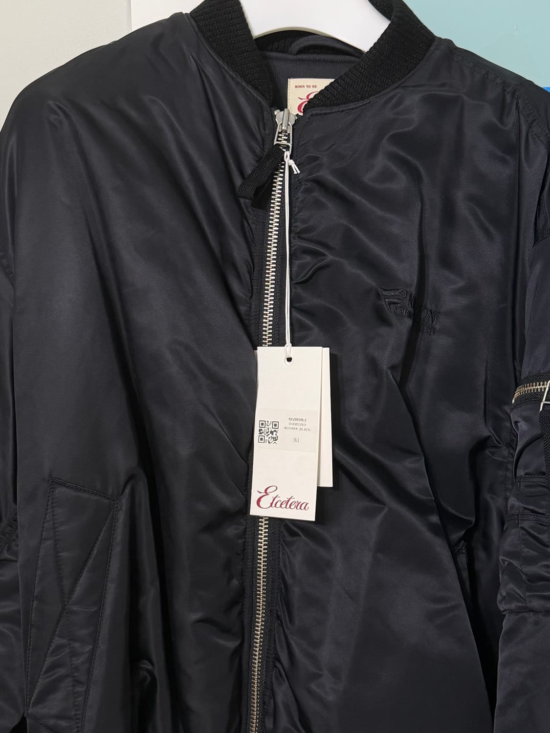 [L] ETCE 리버시블 오버사이즈 봄버 ma-1 자켓 블랙 상품이미지8