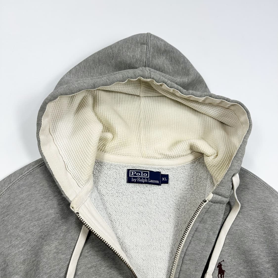 폴로 랄프로렌 포니 그레이 헤비 코튼 후드집업 (XL) 상품이미지6