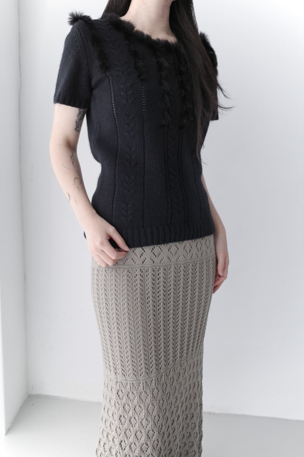 crochet knit skirt 상품이미지5
