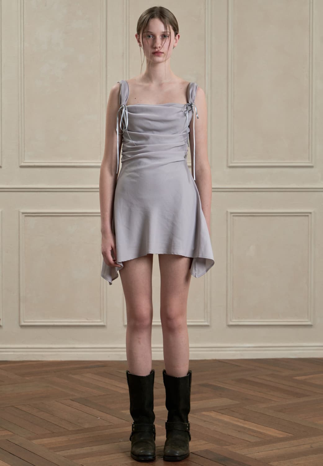 [택O] 페인오어플레져 듀 드레스 원피스 그레이 상품이미지1