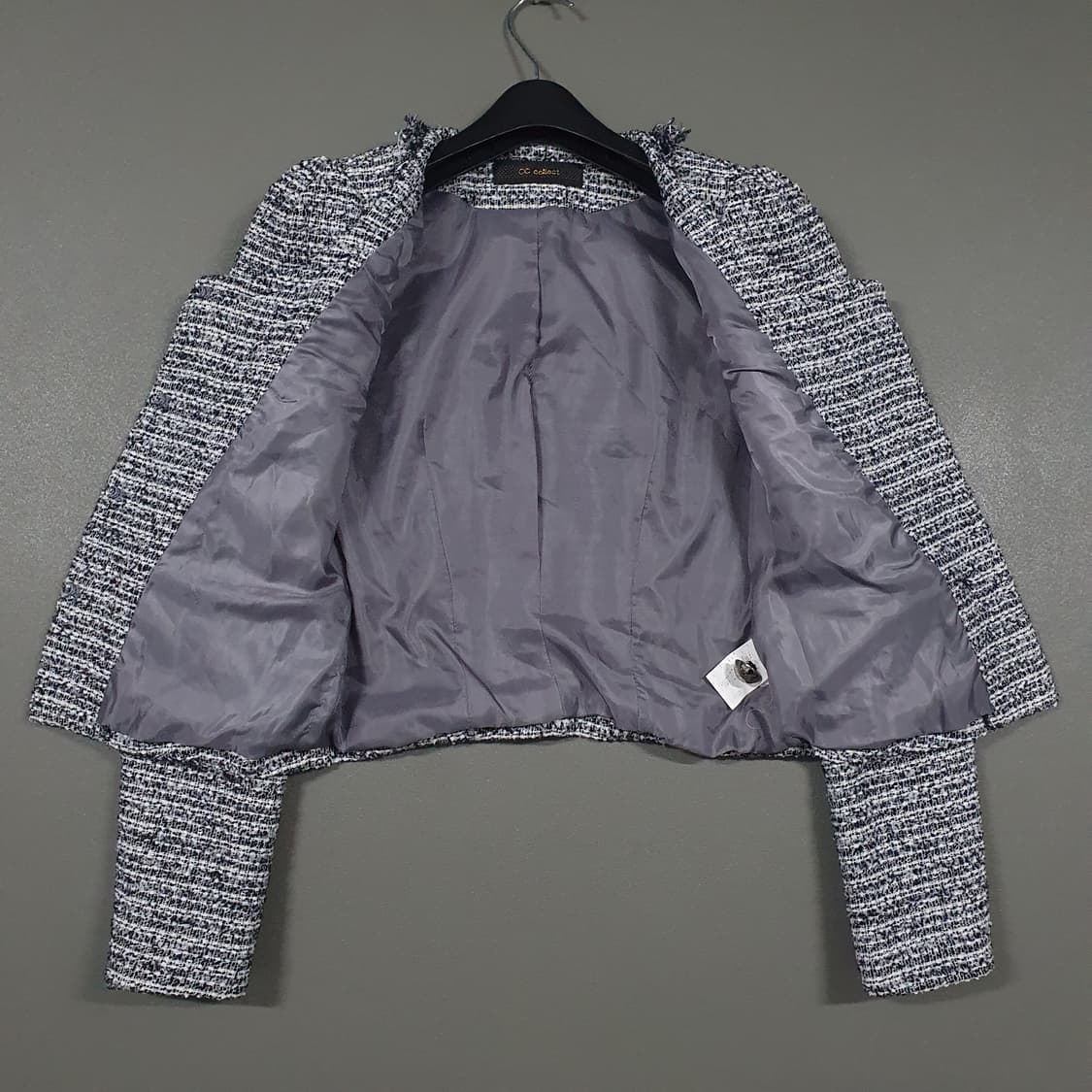 85) 씨씨콜렉트 클래식 트위드 자켓 브레스티드 더블 버튼 프린지 자켓 상품이미지7