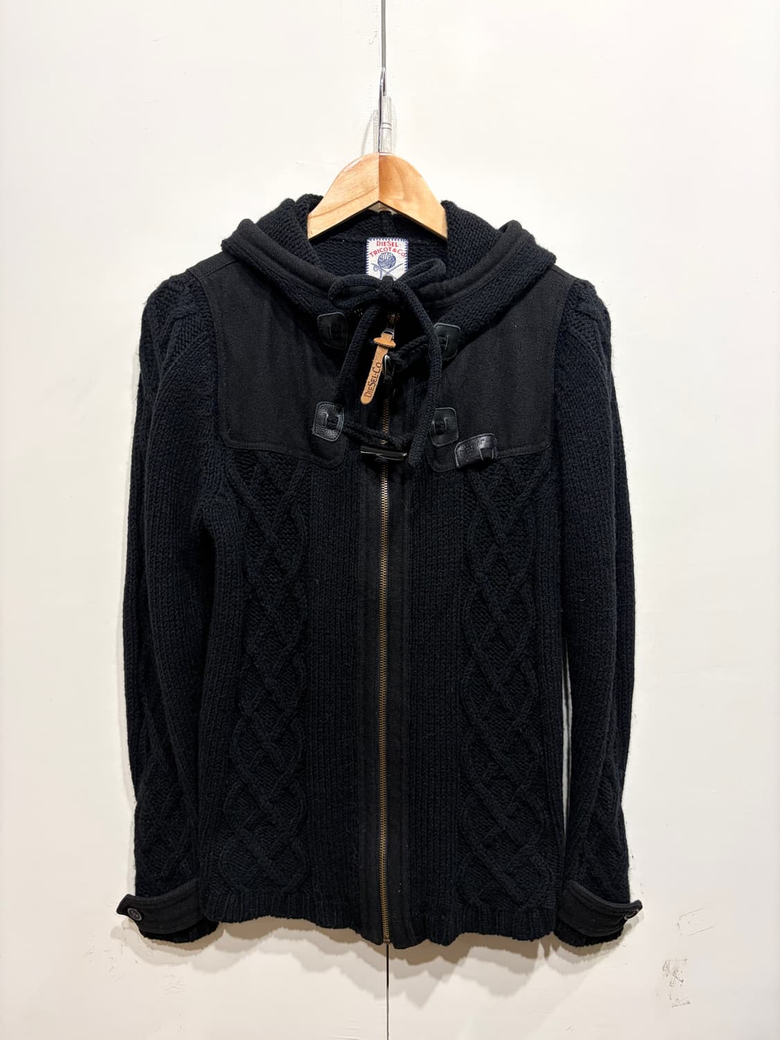 디젤 더플 후드 집업 니트 자켓 상품이미지1