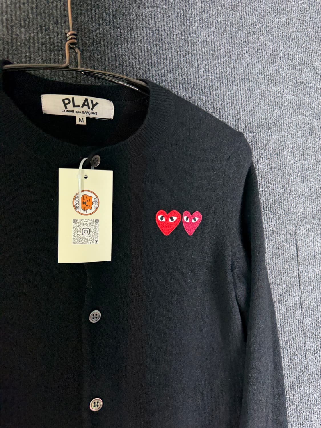 꼼데가르송 플레이 더블 하트와펜 가디건 상품이미지3