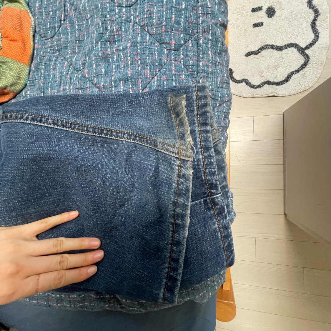 Sculptor Beaded Waist Denim Pants Indigo 상품이미지3