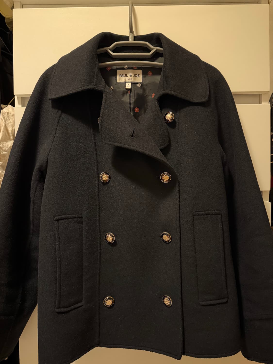 폴앤조 블랙 더블 피코트 S 상품이미지1