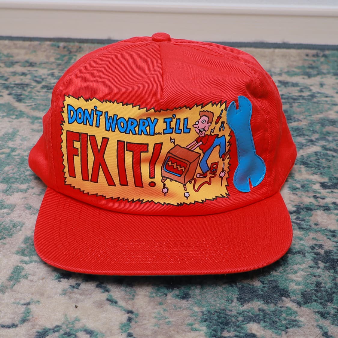 VTG 1990년대 빈티지 트러커 캡 모자 레드 상품이미지2