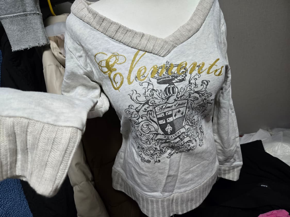 빈티지 y2k 맨투맨 뒷면 프린팅 상품이미지2