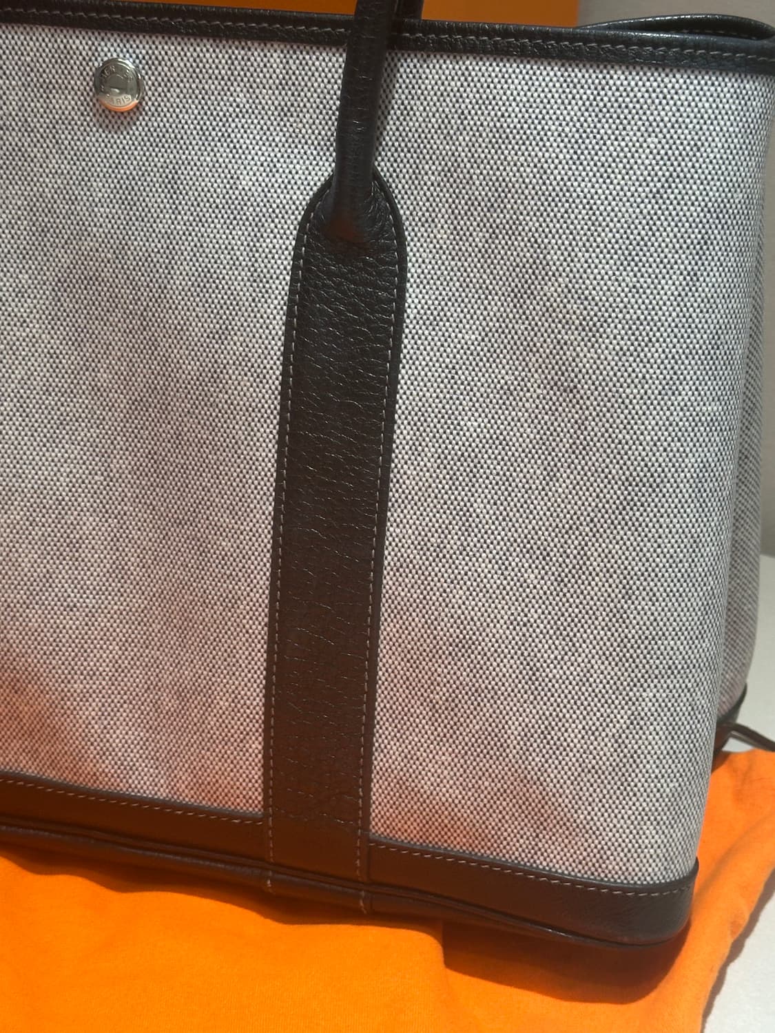 정품 에르메스 가든파티 캔버스 토트백 상품이미지5