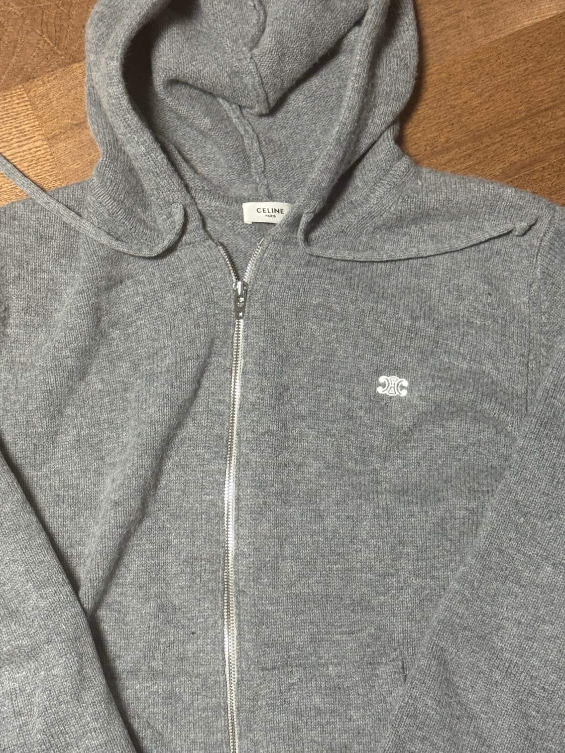 셀린느 트리옹프 울 캐시미어 후드집업 xl 상품이미지2