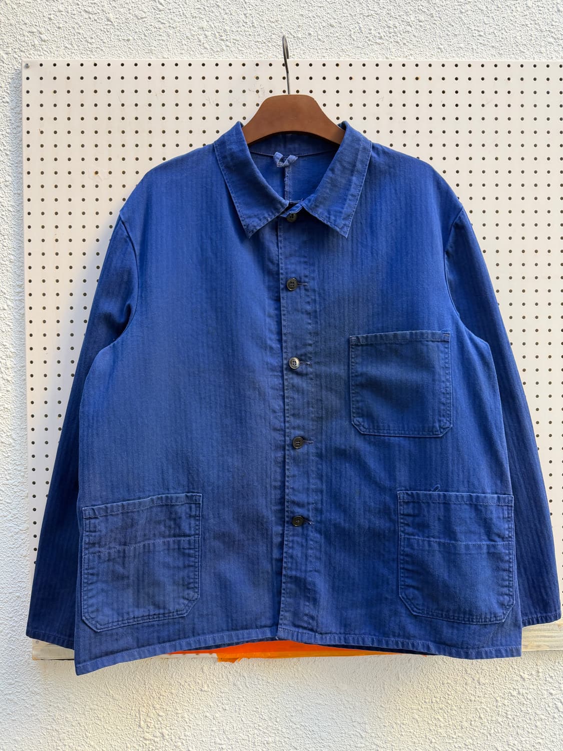 OLD VINTAGE DARK BLUE HBT 헤링본 프렌치워크자켓 상품이미지1