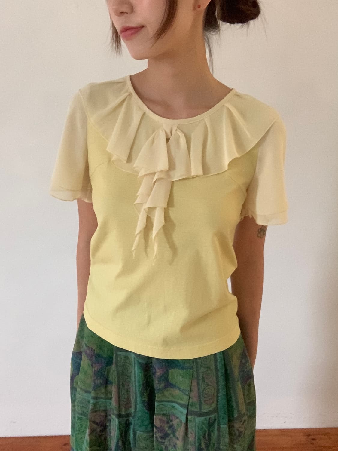 Ruffle Ribbon Short Sleeve 상품이미지3