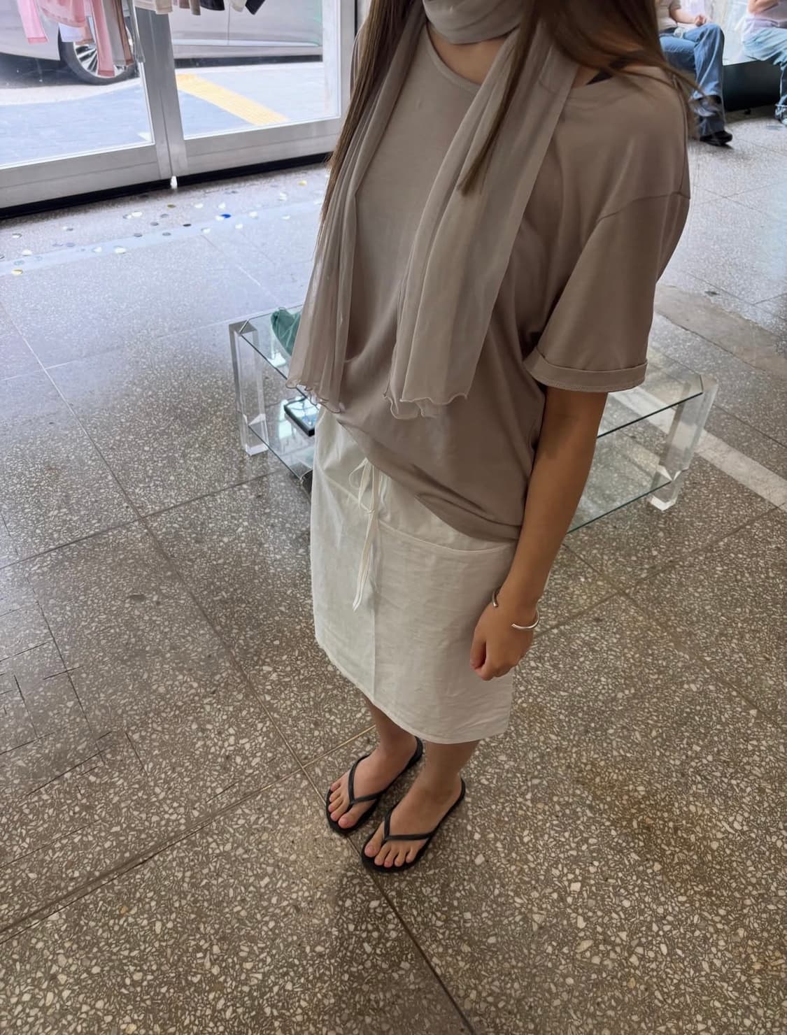 브리즈 아카이브 포플린 스커트+ 시어 카프리 팬츠 상품이미지2