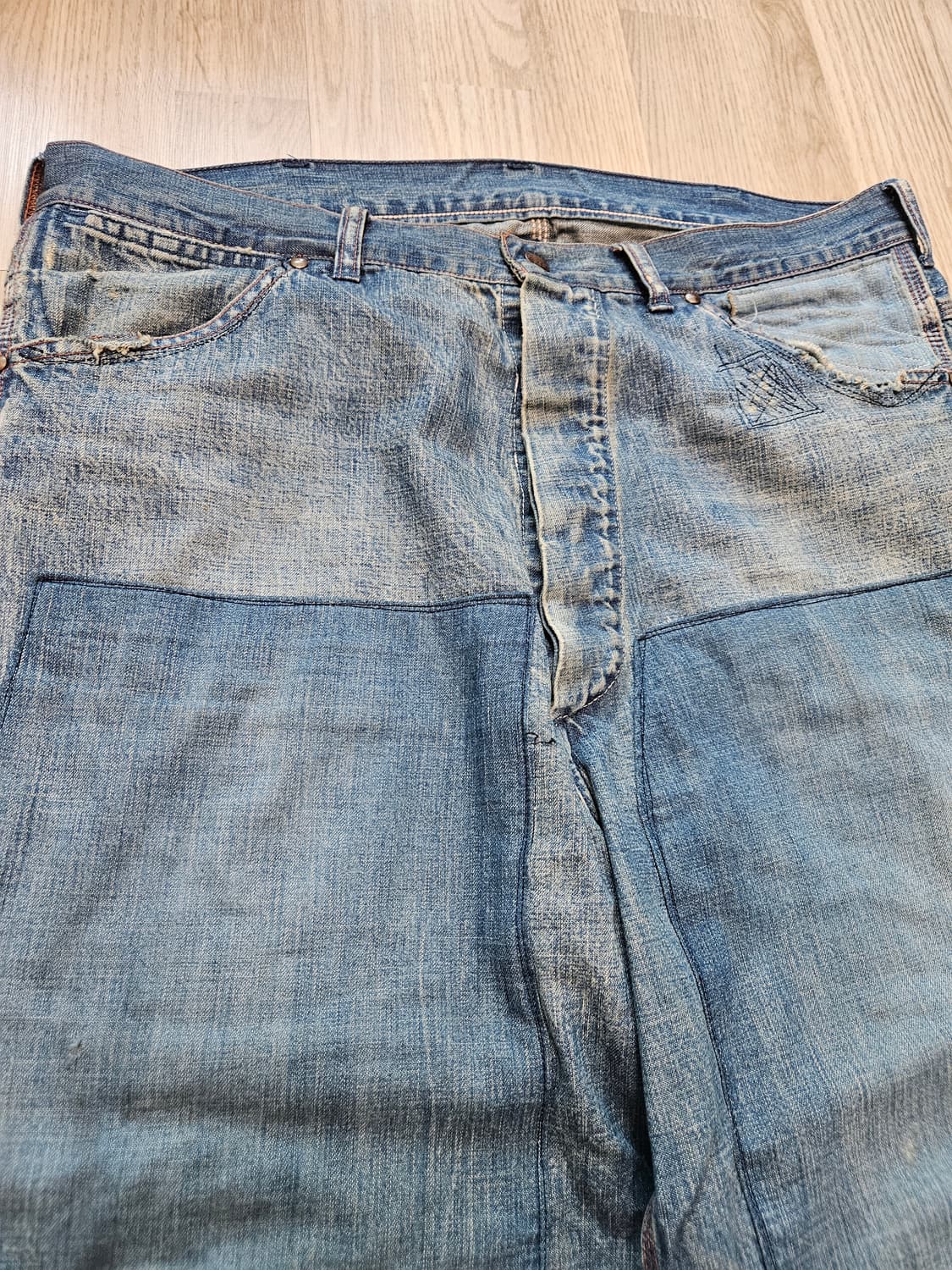 세인트미카엘 더블니 데님팬츠 상품이미지2