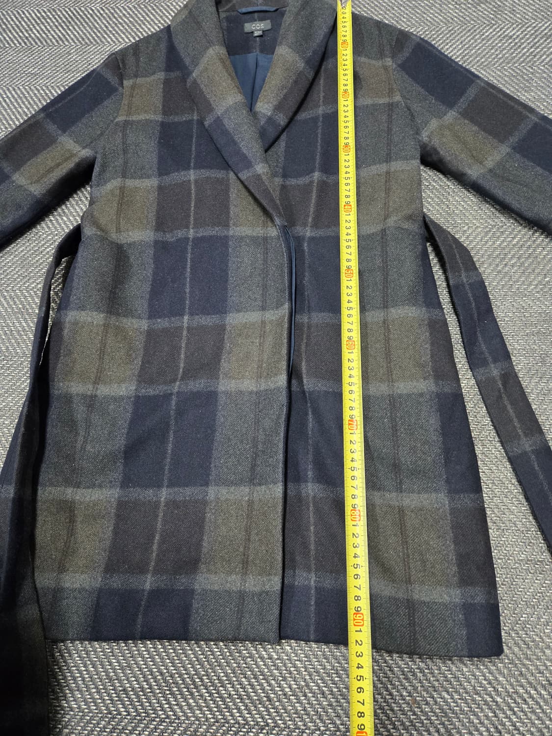 코스 COS 모75% 혼방 체크 코트 상품이미지8