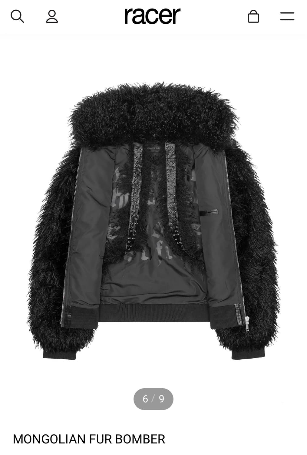 레이서월드와이드 MONGOLIAN FUR BOMBER (M) 상품이미지3