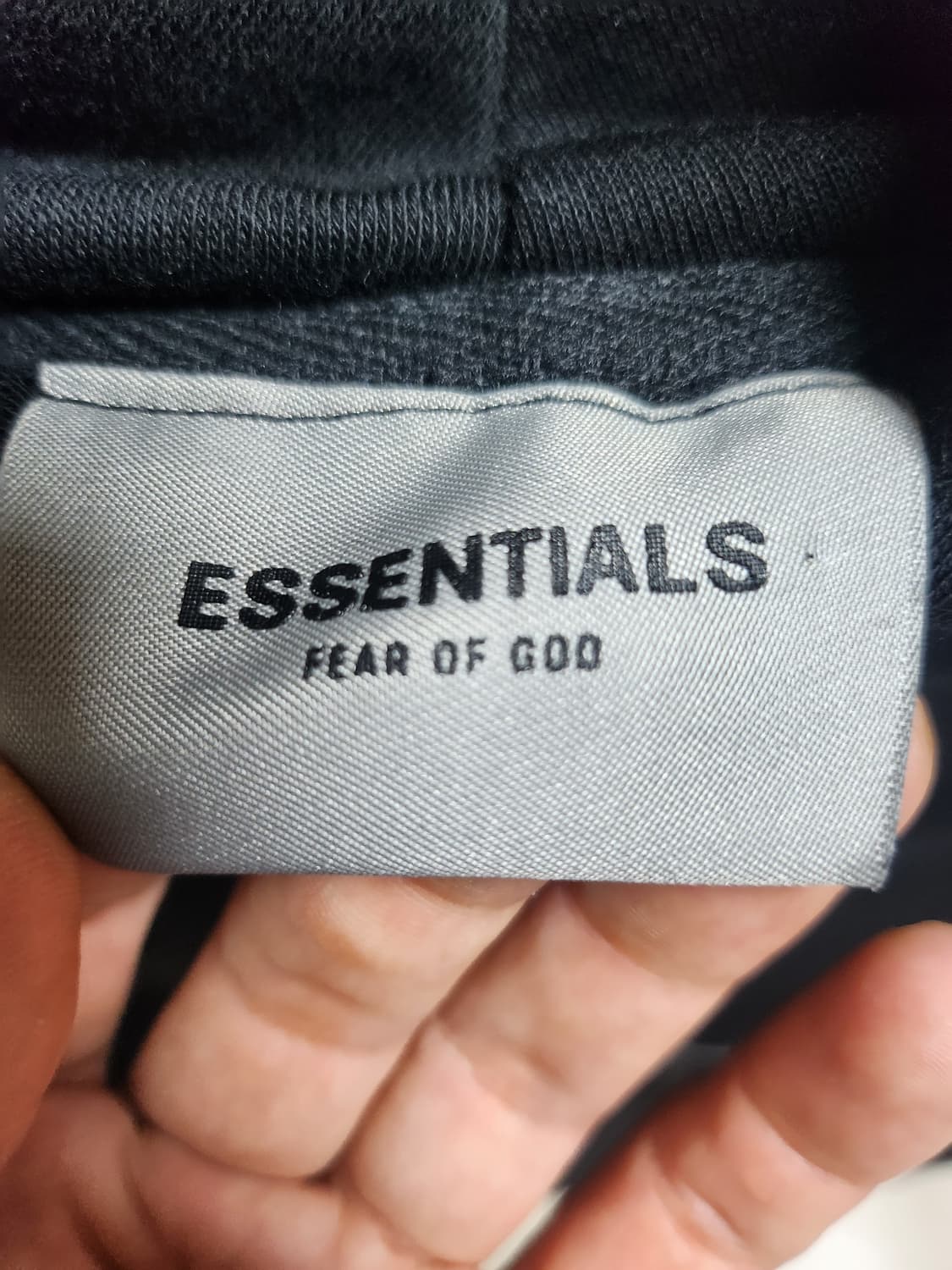 피어오브갓 정품 에센셜 블랙 후드티 L 상품이미지5