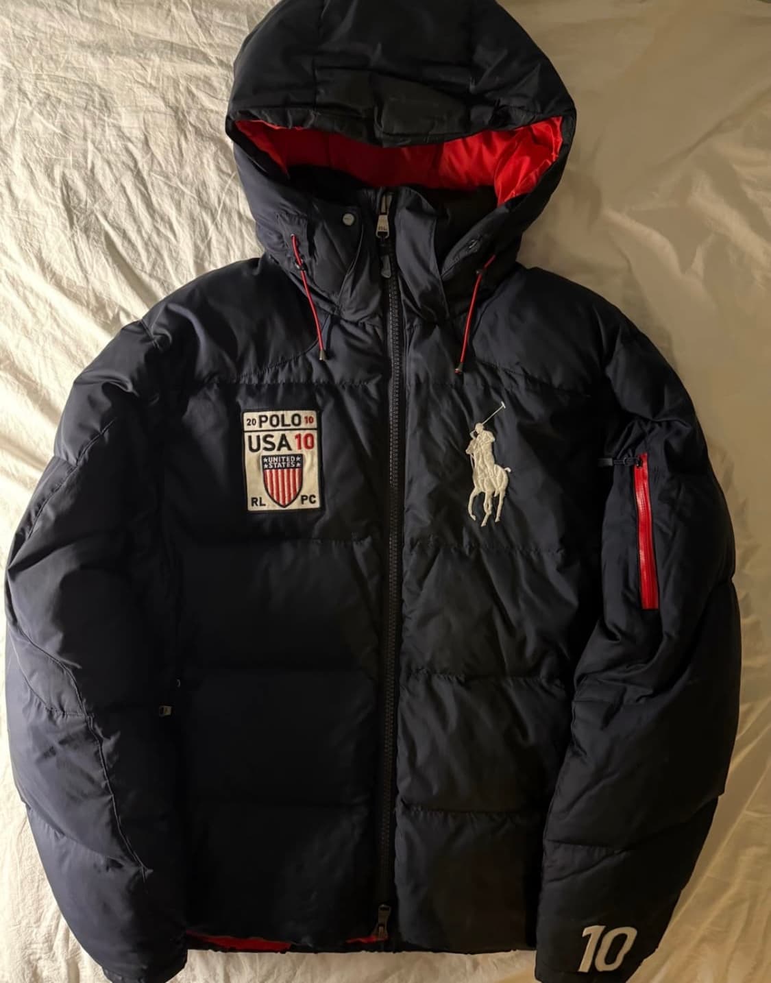 폴로 빅포니 성조기 패딩 다크 네이비 상품이미지2