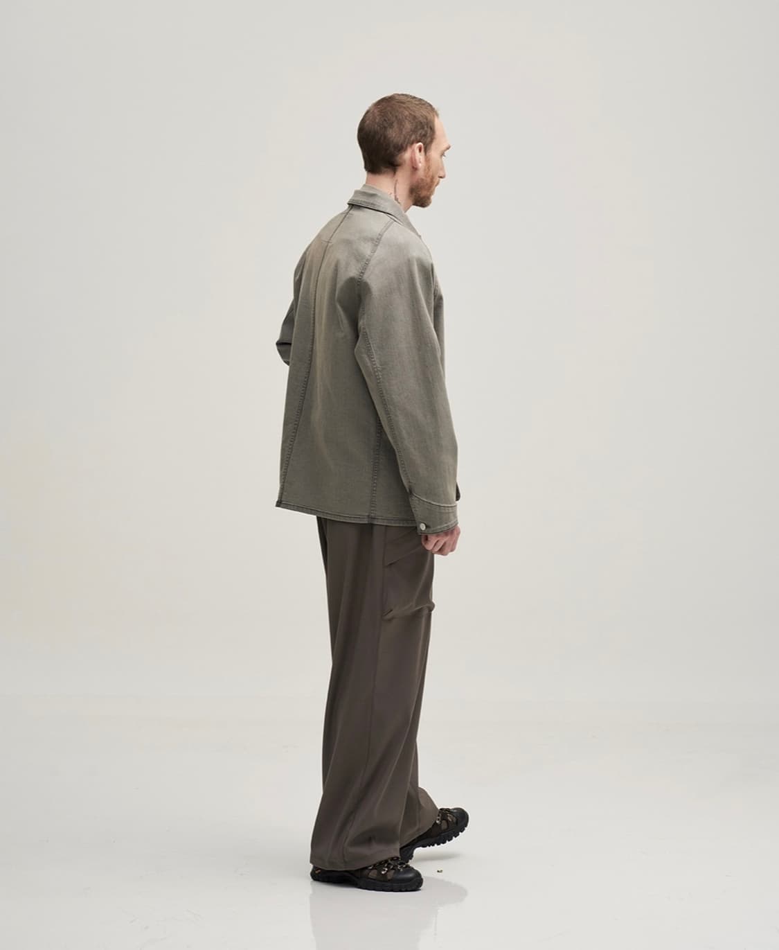 [3] 어나더오피스 이탈리안 데님 커버올 자켓 faded gray 상품이미지2