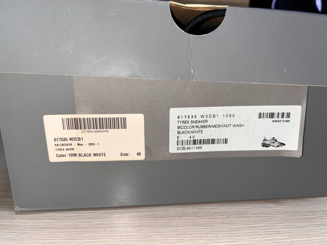 발렌시아가 TYREX 타이렉스 블랙/화이트 40 상품이미지9