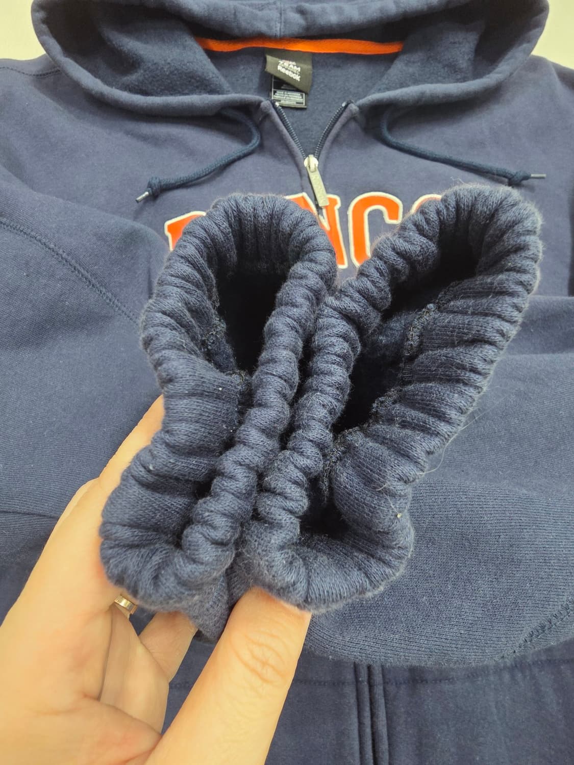 [프립]2XL/리복 x NFL 덴버 브롱코스 올드스쿨 오버핏 후드 집업 상품이미지7