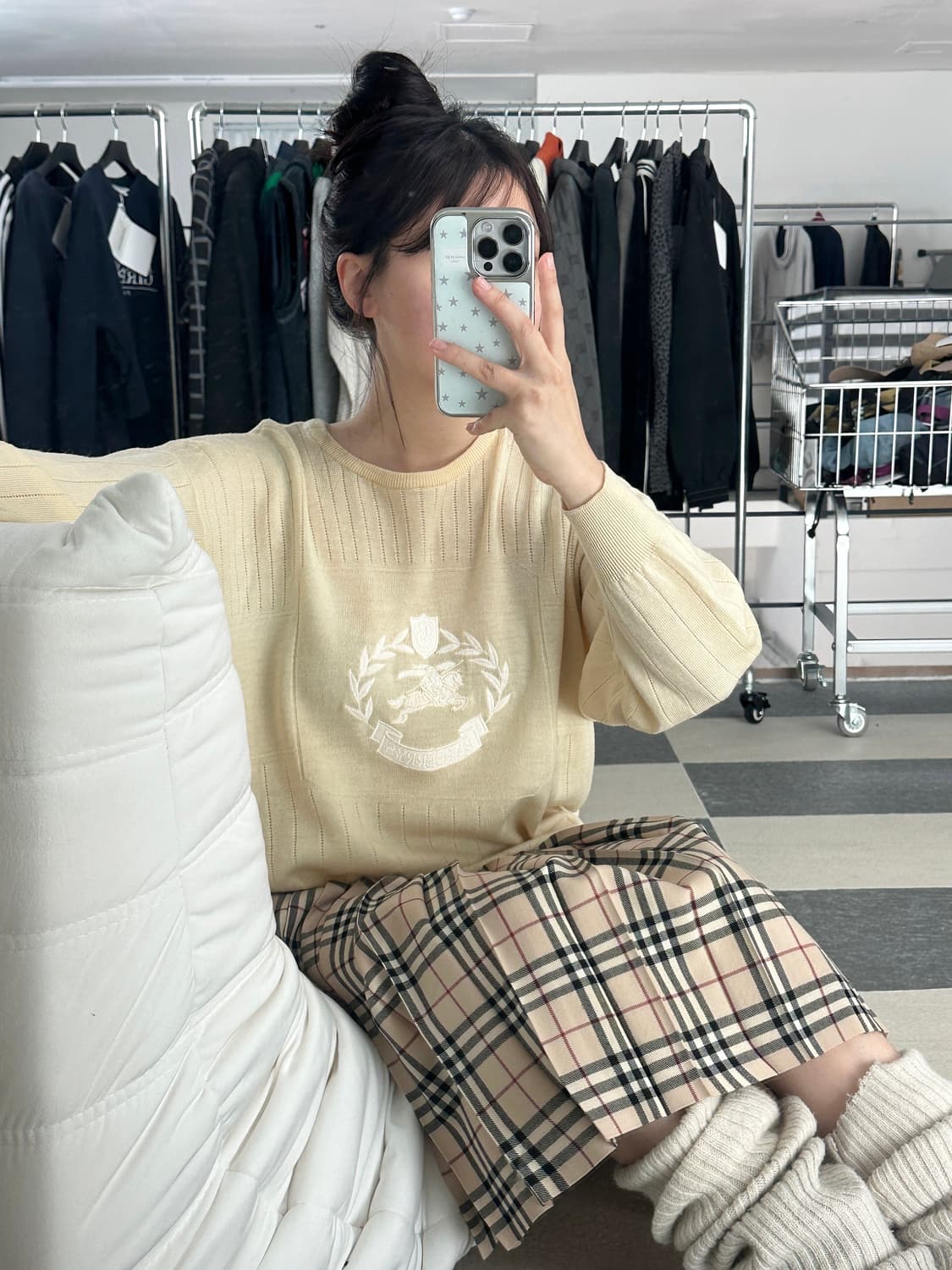 버버리 90s 빅로고 메리노울 니트  상품이미지3