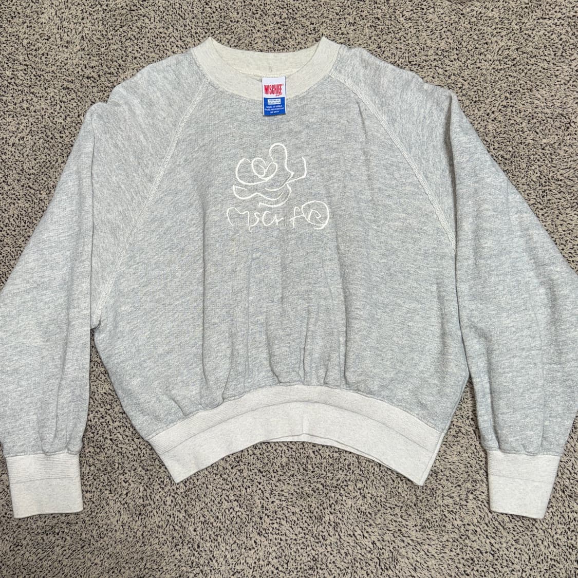 미스치프 맨투맨 멜란지그레이 상품이미지1