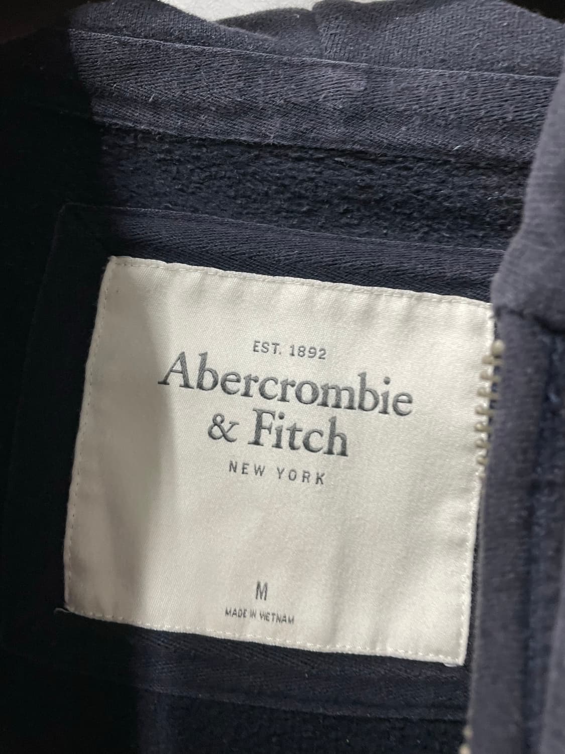 아베크롬비 네이비 로고패치 후드집업 H1249 상품이미지5