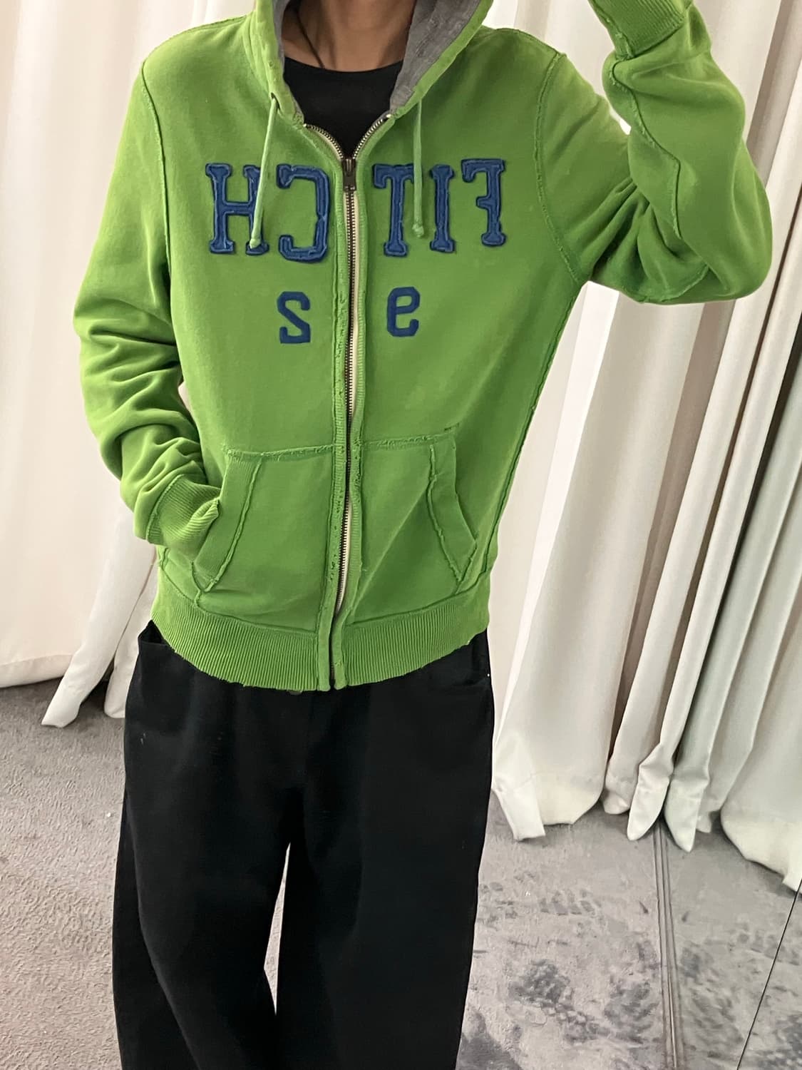 아베크롬비 그린 후드집업 L 상품이미지6