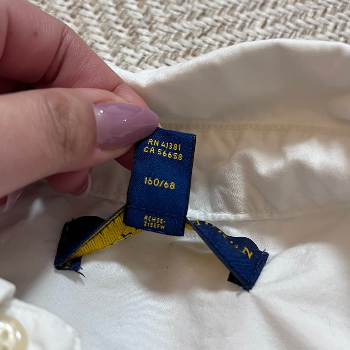 [정품] 폴로 화이트 / 네이비포니 솔리드 셔츠 [ 실확 ] 상품이미지6