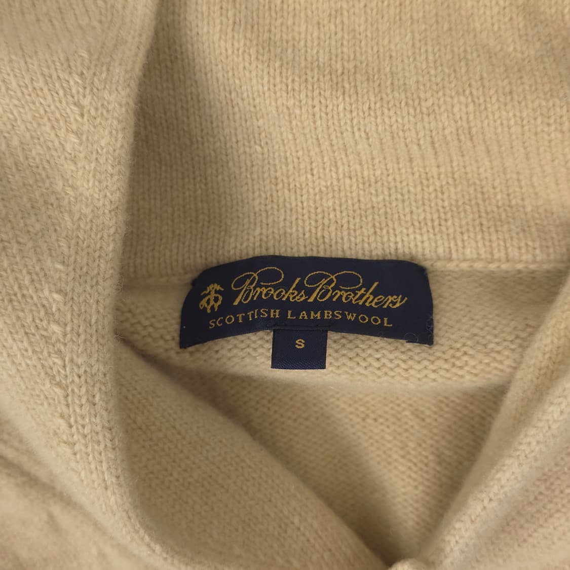 브룩스 브라더스 숄 카라 울니트 베이지 (S) 상품이미지3